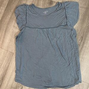 LOFT Flutter Cap Sleeve Blouse